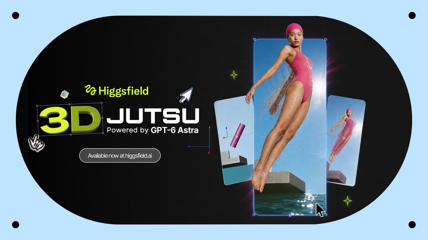 3D Jutsu, which Higgsfield shipped on September 4. The product page says Powered by GPT-6 Astra (image: higgsfield.ai)