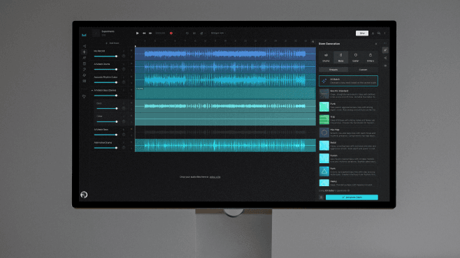 One song split into separate vocal and instrument tracks in the web app. Image: Moises